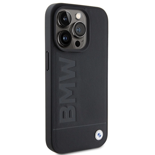 BMW MagSafe Leather Hot Stamp case for iPhone 15 Pro - blackeng