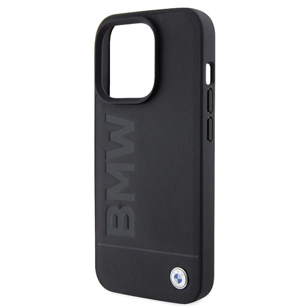 BMW MagSafe Leather Hot Stamp case for iPhone 15 Pro - blackeng