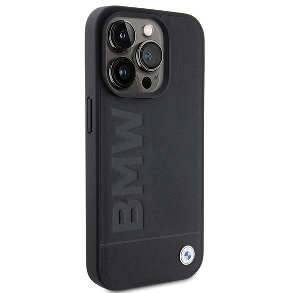 BMW MagSafe Leather Hot Stamp case for iPhone 15 Pro Max - blackeng