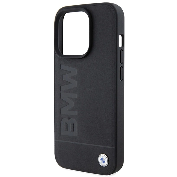 BMW MagSafe Leather Hot Stamp case for iPhone 15 Pro Max - blackeng
