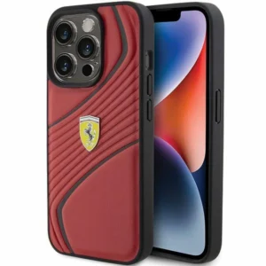 Ferrari Twist Metal Logo case for iPhone 15 Pro - redeng