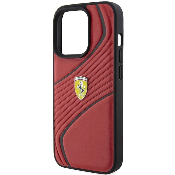 Ferrari Twist Metal Logo case for iPhone 15 Pro - redeng
