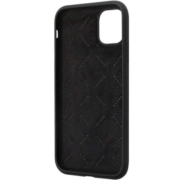 Guess GUHCN614DGPK Case for iPhone 11 / Xr - Black Silicone Logo Strass 4Geng