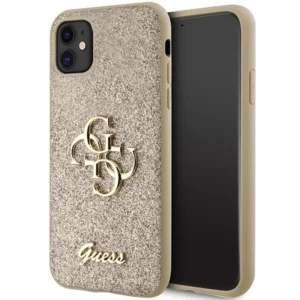 Guess GUHCN61HG4SGD case for iPhone 11 / Xr - gold Glitter Script Big 4Geng