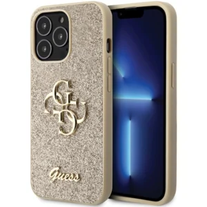 Guess GUHCP13XHG4SGD case for iPhone 13 Pro Max 6.7" - gold Glitter Script Big 4Geng