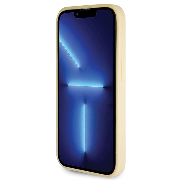Guess GUHCP14LHG4SGD case for iPhone 14 Pro - gold Glitter Script Big 4Geng