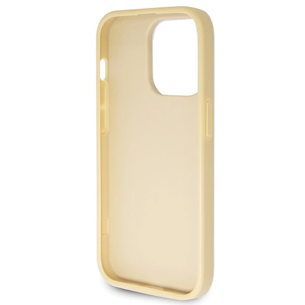 Guess GUHCP14LHG4SGD case for iPhone 14 Pro - gold Glitter Script Big 4Geng