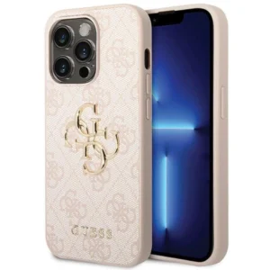 Guess 4G Big Metal Logo case for iPhone 15 Pro - pinkeng