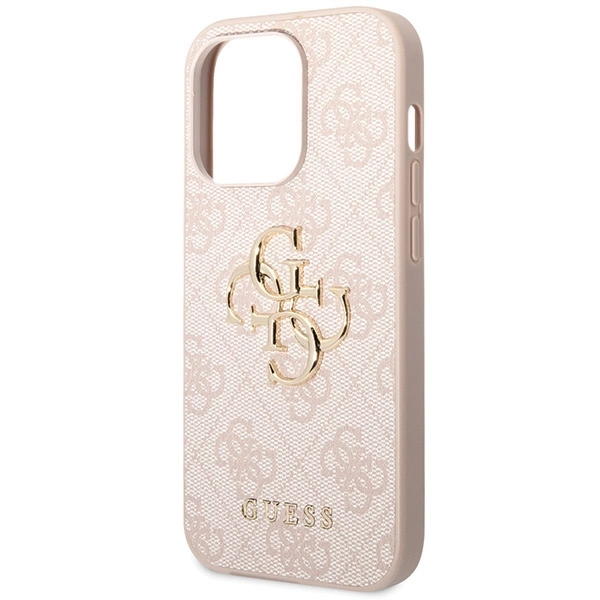 Guess 4G Big Metal Logo case for iPhone 15 Pro - pinkeng