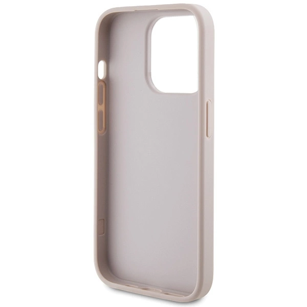 Guess 4G Metal Gold Logo case for iPhone 15 Pro - pinkeng