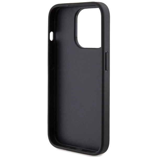 Guess Glitter Script Big 4G case for iPhone 15 Pro - blackeng
