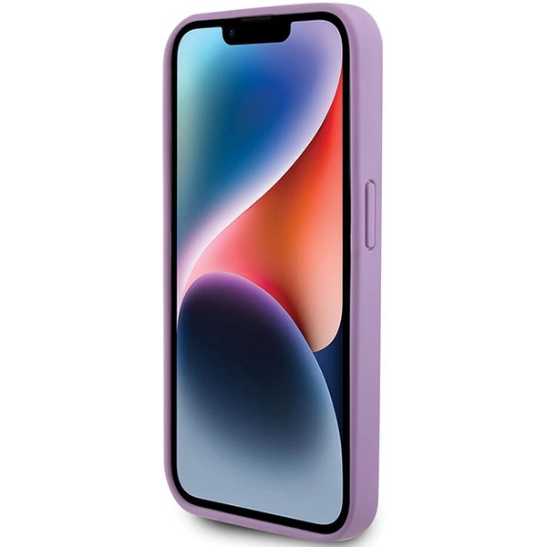 Guess Leather 4G Stamped case for iPhone 15 Pro - purpleeng