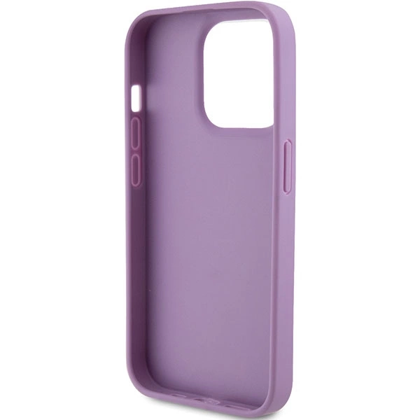 Guess Leather 4G Stamped case for iPhone 15 Pro - purpleeng