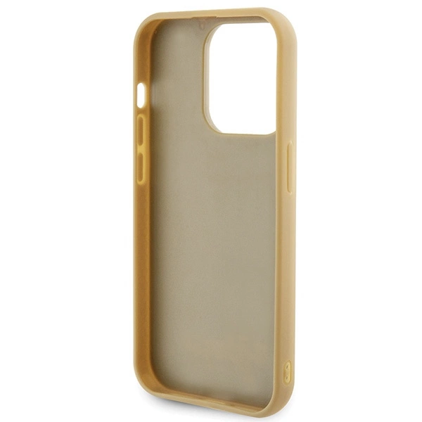 Guess Disco Metal Script case for iPhone 15 Pro - goldeng