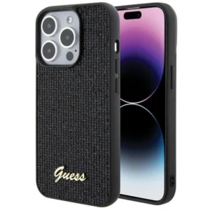 Guess Disco Metal Script case for iPhone 15 Pro - blackeng