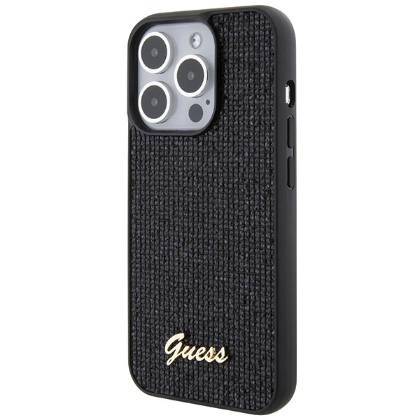 Guess Disco Metal Script case for iPhone 15 Pro - blackeng