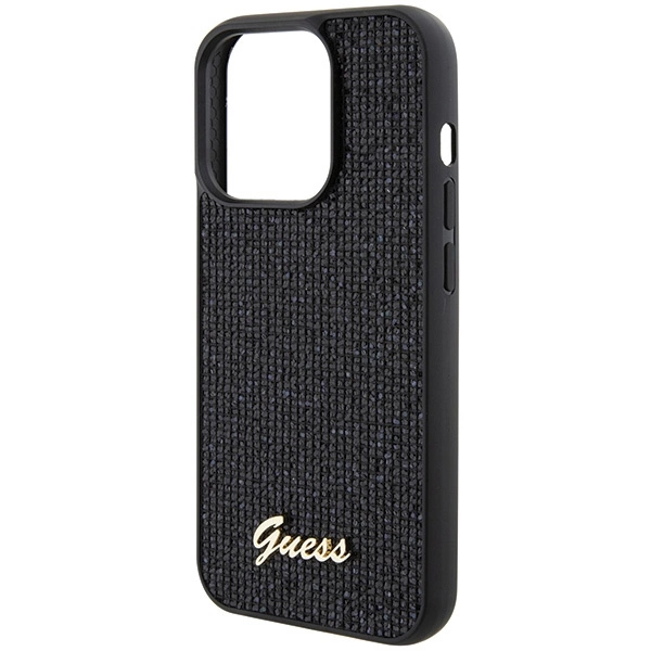 Guess Disco Metal Script case for iPhone 15 Pro - blackeng