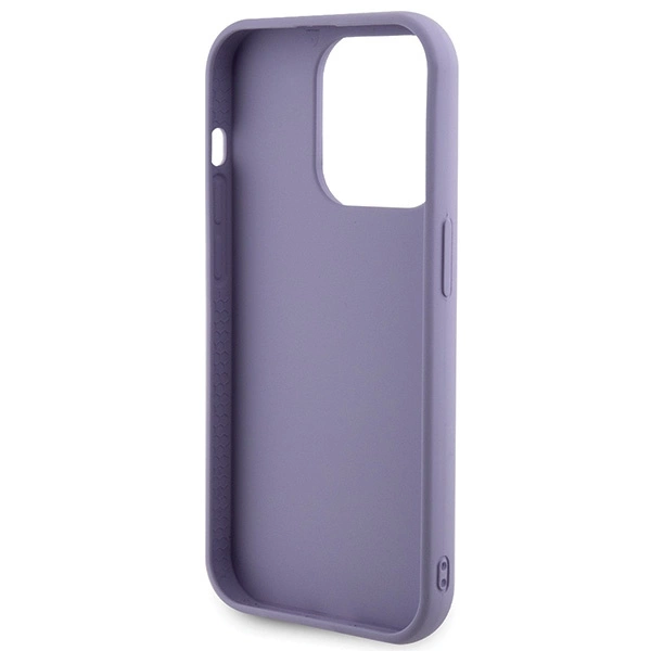 Guess Sequin Script Metal case for iPhone 15 Pro - purpleeng