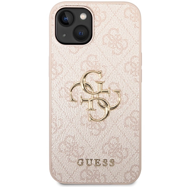 Guess 4G Big Metal Logo iPhone 15 Plus Case - Pinkeng