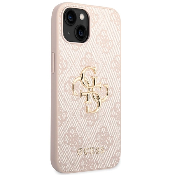 Guess 4G Big Metal Logo iPhone 15 Plus Case - Pinkeng