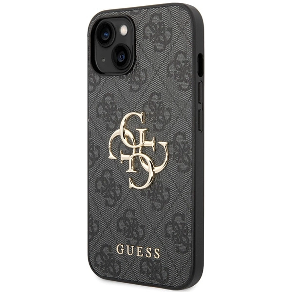Guess 4G Big Metal Logo iPhone 15 Case - Grayeng