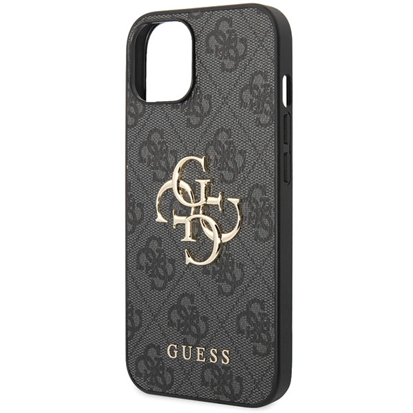 Guess 4G Big Metal Logo iPhone 15 Case - Grayeng