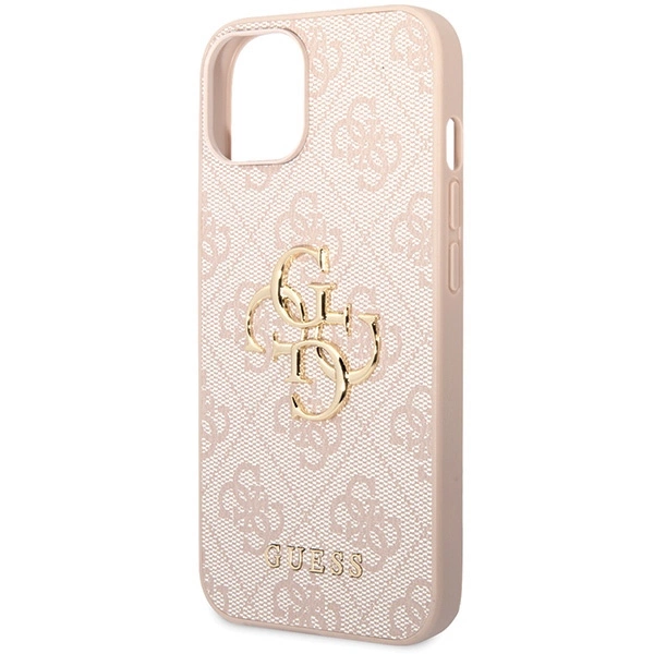 Guess 4G Big Metal Logo iPhone 15 Case - Pinkeng