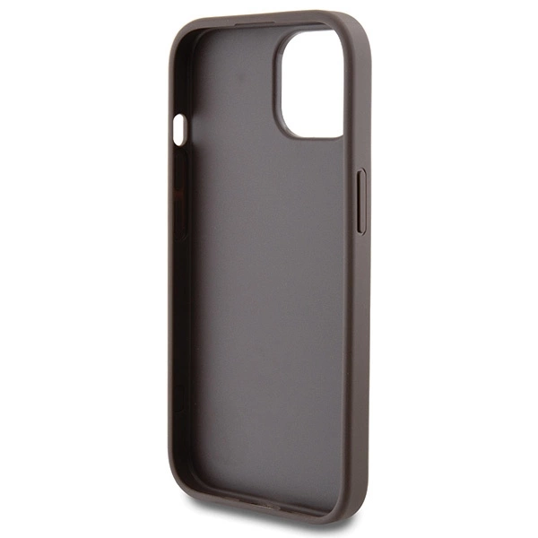 Guess 4G Metal Gold Logo case for iPhone 15 - browneng