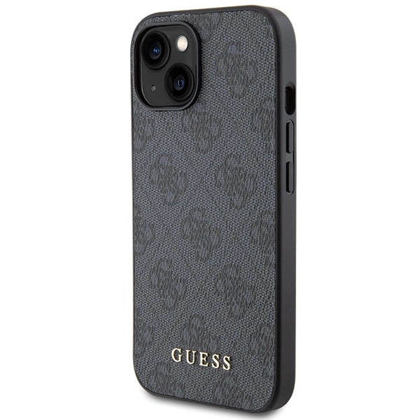 Guess 4G Metal Gold Logo iPhone 15 Case - Grayeng