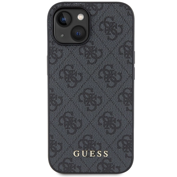 Guess 4G Metal Gold Logo iPhone 15 Case - Grayeng