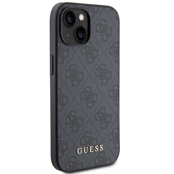 Guess 4G Metal Gold Logo iPhone 15 Case - Grayeng