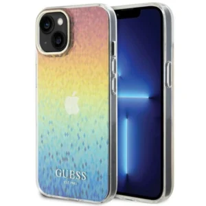 Guess IML Faceted Mirror Disco Iridescent case for iPhone 15 - multicoloredeng