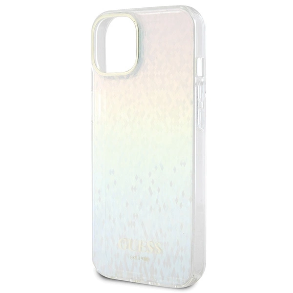 Guess IML Faceted Mirror Disco Iridescent case for iPhone 15 - multicoloredeng