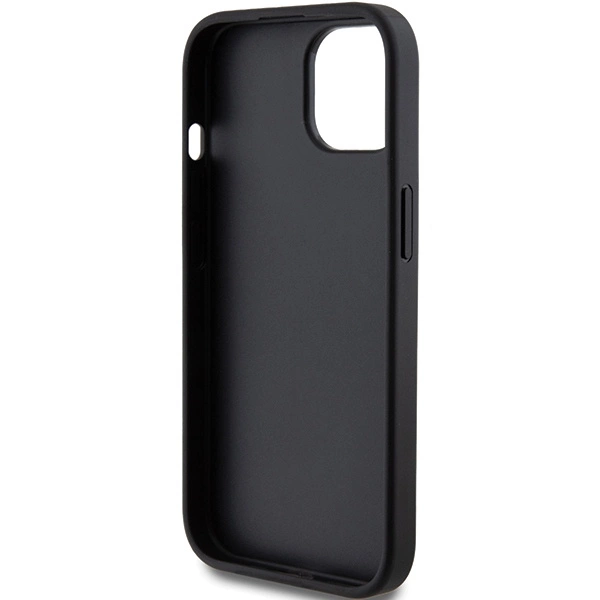 Guess Glitter Script Big 4G case for iPhone 15 - blackeng