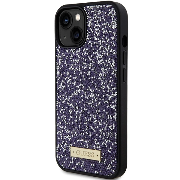 Guess Rhinestone Metal Logo iPhone 15 Case - Pinkeng