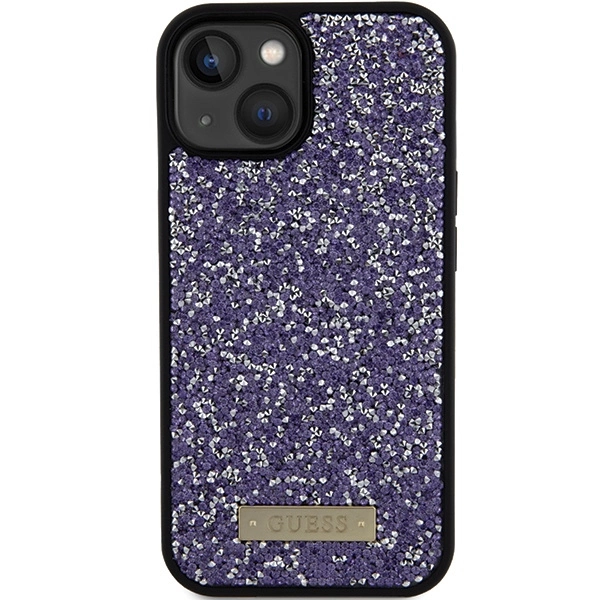 Guess Rhinestone Metal Logo iPhone 15 Case - Pinkeng
