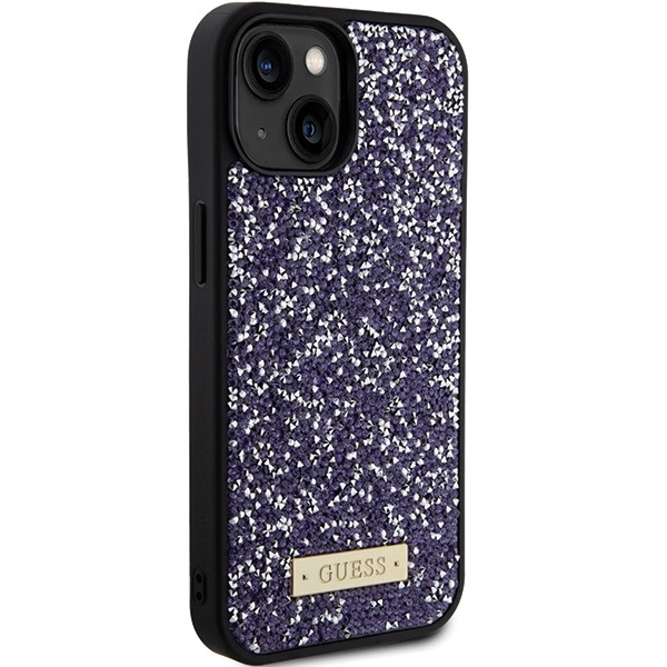 Guess Rhinestone Metal Logo iPhone 15 Case - Pinkeng