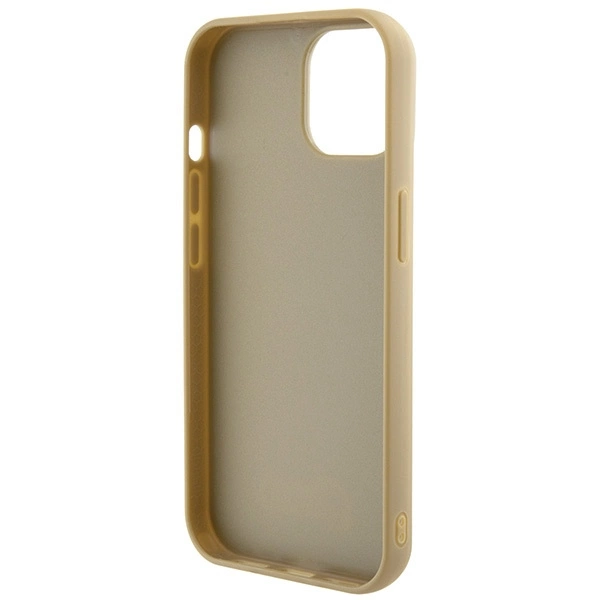 Guess Disco Metal Script case for iPhone 15 - goldeng