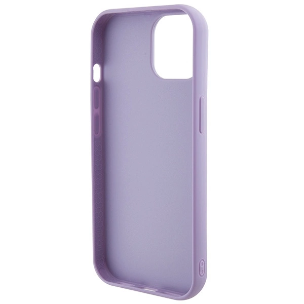 Guess Sequin Script Metal case for iPhone 15 - purpleeng