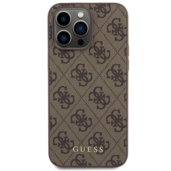Guess 4G Metal Gold Logo case for iPhone 15 Pro Max - browneng