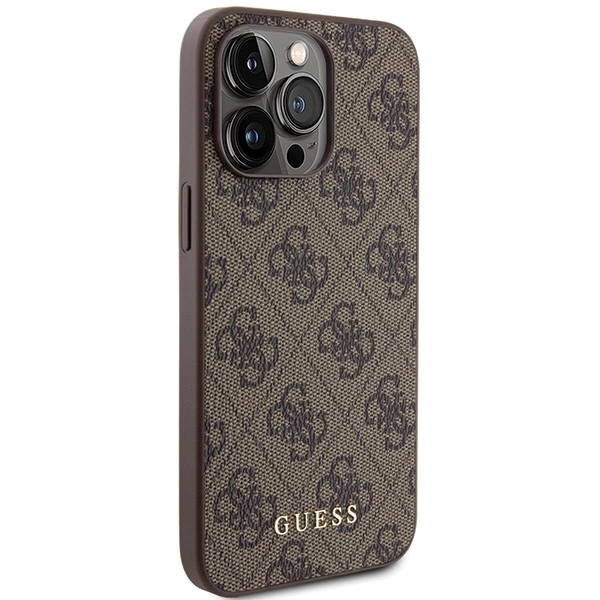 Guess 4G Metal Gold Logo case for iPhone 15 Pro Max - browneng