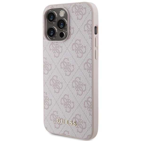 Guess 4G Metal Gold Logo case for iPhone 15 Pro Max - pinkeng