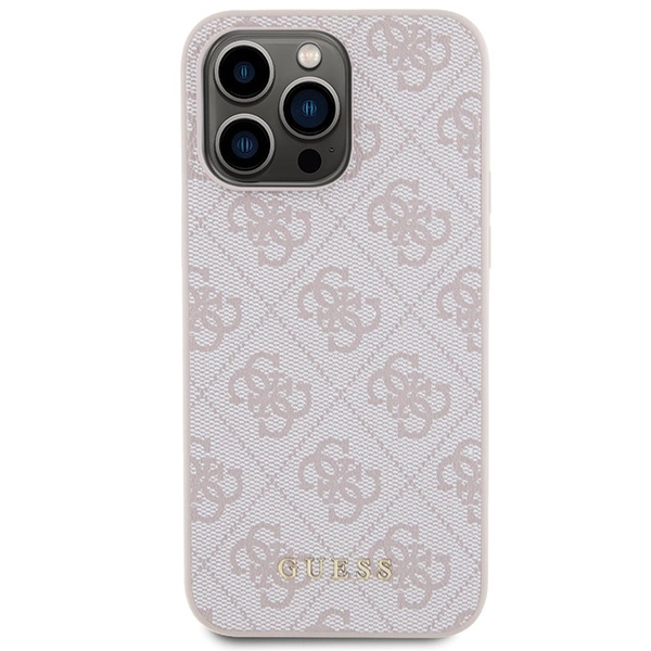 Guess 4G Metal Gold Logo case for iPhone 15 Pro Max - pinkeng