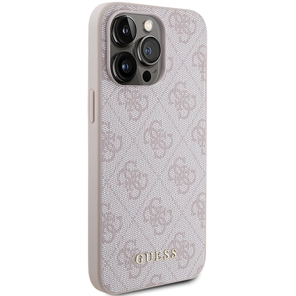Guess 4G Metal Gold Logo case for iPhone 15 Pro Max - pinkeng