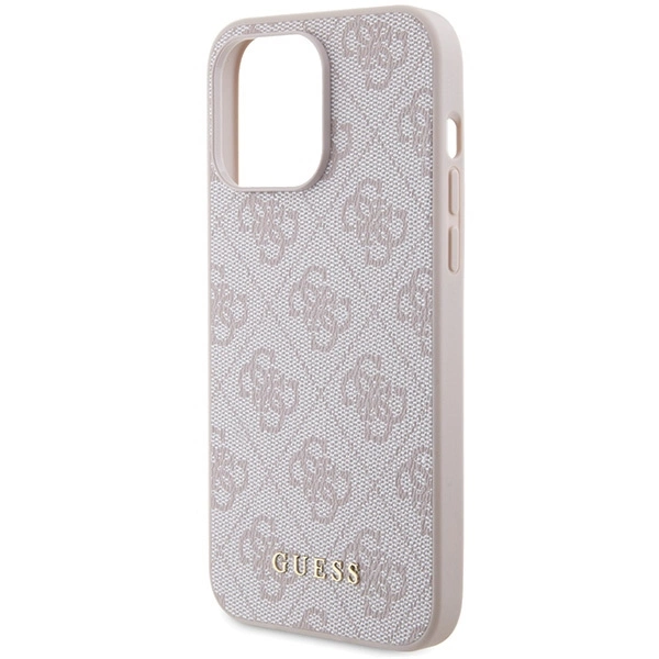 Guess 4G Metal Gold Logo case for iPhone 15 Pro Max - pinkeng