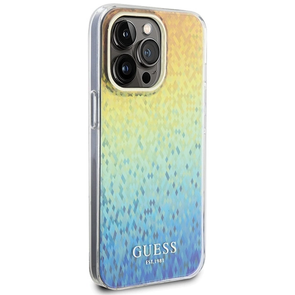 Guess IML Faceted Mirror Disco Iridescent case for iPhone 15 Pro Max - multicoloredeng