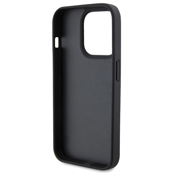 Guess Leather 4G Diamond Triangle case for iPhone 15 Pro Max - blackeng