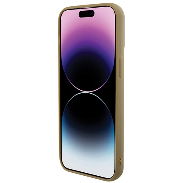 Guess Disco Metal Script case for iPhone 15 Pro Max - goldeng