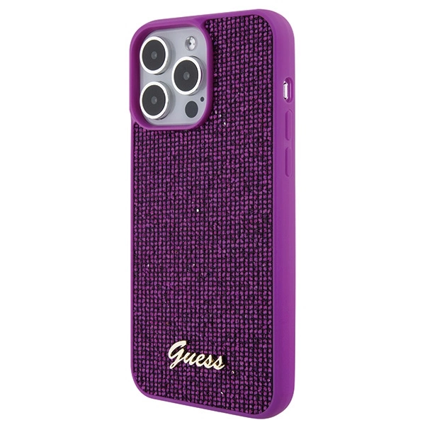 Guess Disco Metal Script case for iPhone 15 Pro Max - pinkeng