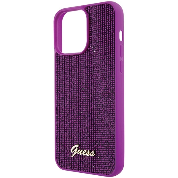 Guess Disco Metal Script case for iPhone 15 Pro Max - pinkeng